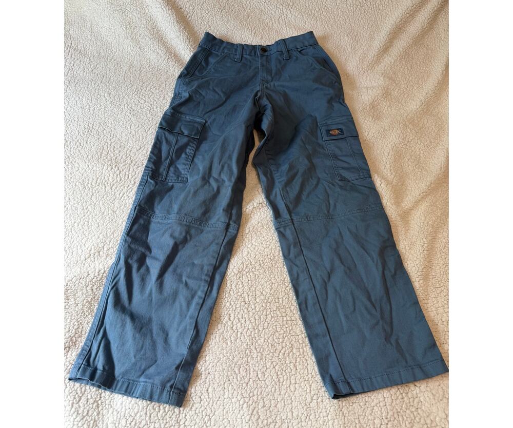 Dickies Girls Youth Cargo Pants Size 10 Reg Blue Utility Skater Streetwear
